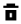 The delete button is a trash can, flat design style